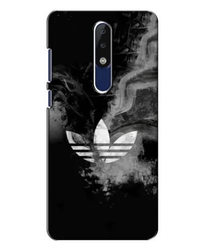 Чехол для Nokia 5.1 Plus (X5) с картинкой «Абстрактный дым Adidas»