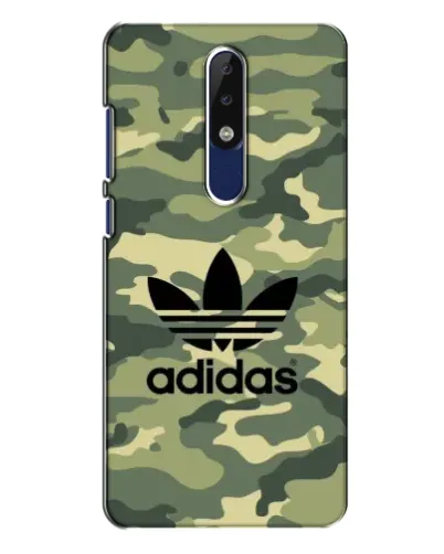 Чехол для Nokia 5.1 Plus (X5) с картинкой «Милитари стиль Adidas»
