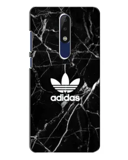 Чехол для Nokia 5.1 Plus (X5) с картинкой «Белый мрамор Adidas»