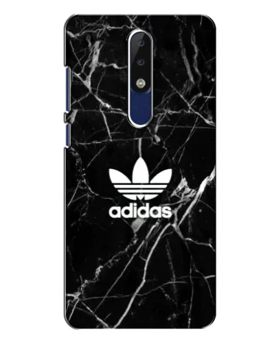 Чехол для Nokia 5.1 Plus (X5) с картинкой «Белый мрамор Adidas»