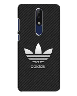 Чехол для Nokia 5.1 Plus (X5) с картинкой «Adidas Карбоновая текстура»