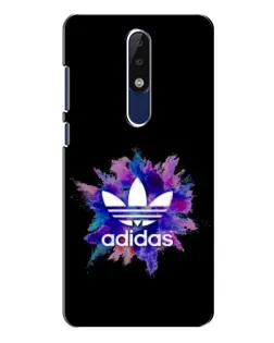 Чехол для Nokia 5.1 Plus (X5) с картинкой «Взрыв красок Adidas»