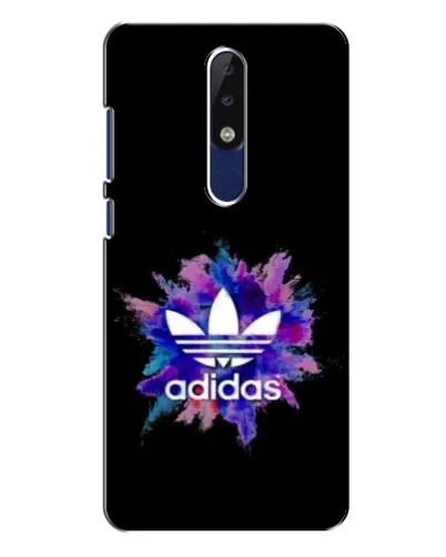 Чехол для Nokia 5.1 Plus (X5) с картинкой «Взрыв красок Adidas»