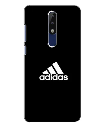 Чехол для Nokia 5.1 Plus (X5) с картинкой «Черная классика Adidas»