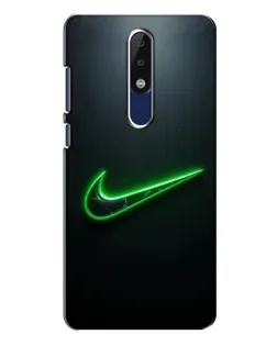 Чехол для Nokia 5.1 Plus (X5) с картинкой «Неоновый контур Nike» Чехол для Nokia 5.1 Plus (X5) с картинкой «Неоновый контур Nike»