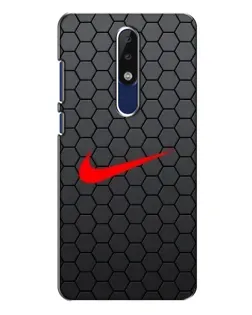 Чохол для Nokia 5.1 Plus (X5) з картинкою «Nike — карбонова сітка»