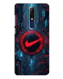 Чехол для Nokia 5.1 Plus (X5) с картинкой «Техногенный стиль Nike»