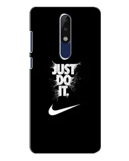 Чехол для Nokia 5.1 Plus (X5) с картинкой «Текстовый принт Nike»