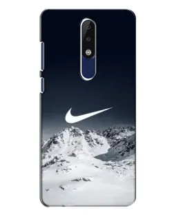 Чехол для Nokia 5.1 Plus (X5) с картинкой «Nike — зимние горы»