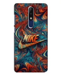 Чехол для Nokia 5.1 Plus (X5) с картинкой «Nike в абстракции»