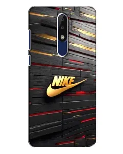 Чехол для Nokia 5.1 Plus (X5) с картинкой «Золотой Nike на металле»