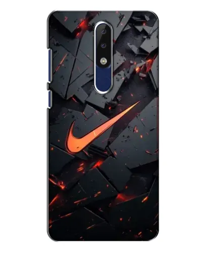 Чехол для Nokia 5.1 Plus (X5) с картинкой «Nike — эффект разломов» Чехол для Nokia 5.1 Plus (X5) с картинкой «Nike — эффект разломов»