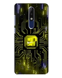 Чехол для Nokia 5.1 Plus (X5) с картинкой «Nike — золотая искра»