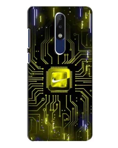 Чехол для Nokia 5.1 Plus (X5) с картинкой «Nike — золотая искра» Чехол для Nokia 5.1 Plus (X5) с картинкой «Nike — золотая искра»