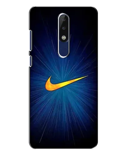Чехол для Nokia 5.1 Plus (X5) с картинкой «Синий пульс Nike» Чехол для Nokia 5.1 Plus (X5) с картинкой «Синий пульс Nike»