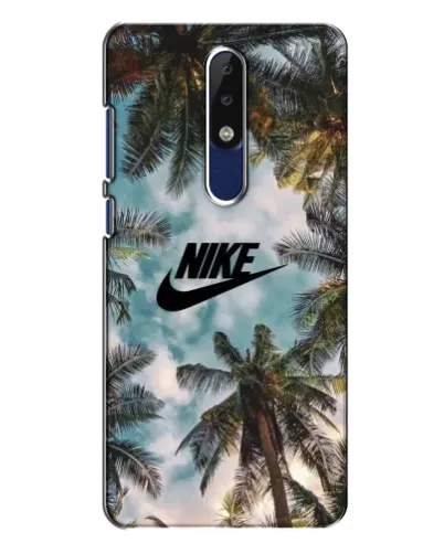 Чехол для Nokia 5.1 Plus (X5) с картинкой «Тропический принт Nike» Чехол для Nokia 5.1 Plus (X5) с картинкой «Тропический принт Nike»