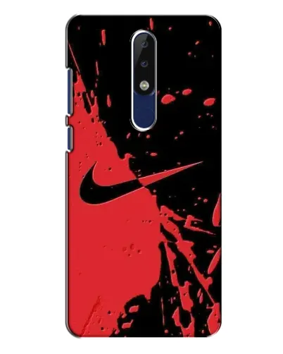 Чехол для Nokia 5.1 Plus (X5) с картинкой «Красные брызги Nike» Чехол для Nokia 5.1 Plus (X5) с картинкой «Красные брызги Nike»