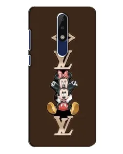 Чехол для Nokia 5.1 Plus (X5) с картинкой «LV и Микки Маус»