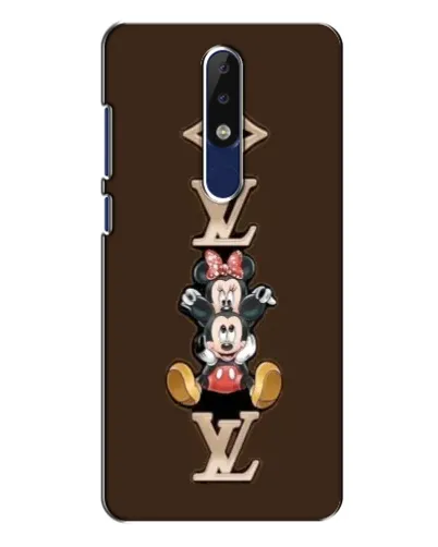 Чехол для Nokia 5.1 Plus (X5) с картинкой «LV и Микки Маус»