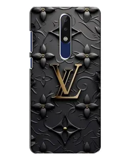 Чехол для Nokia 5.1 Plus (X5) с картинкой «Кожаная текстура LV»