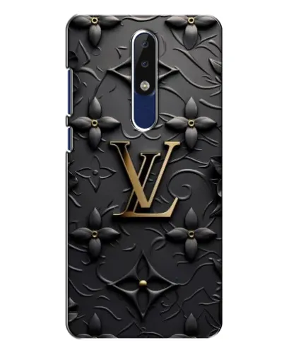 Чехол для Nokia 5.1 Plus (X5) с картинкой «Кожаная текстура LV»