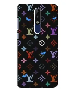 Чехол для Nokia 5.1 Plus (X5) с картинкой «Цветная монограмма LV»
