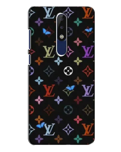 Чехол для Nokia 5.1 Plus (X5) с картинкой «Цветная монограмма LV»