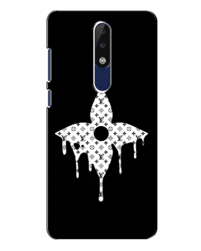 Чехол для Nokia 5.1 Plus (X5) с картинкой «Цветочная монограмма»