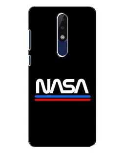Чохол для Nokia 5.1 Plus (X5) з картинкою «NASA — класика Red Blue»