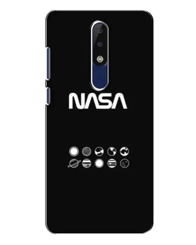 Чехол для Nokia 5.1 Plus (X5) с картинкой «NASA — технический принт» Чехол для Nokia 5.1 Plus (X5) с картинкой «NASA — технический принт»