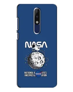 Чехол для Nokia 5.1 Plus (X5) с картинкой «NASA — лунная миссия»