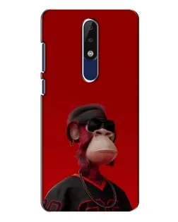 Чохол для Nokia 5.1 Plus (X5) з картинкою «Bored Ape в червоному»
