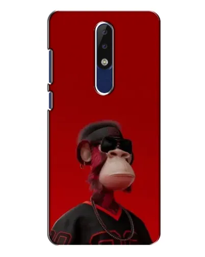 Чехол для Nokia 5.1 Plus (X5) с картинкой «Bored Ape в красном» Чехол для Nokia 5.1 Plus (X5) с картинкой «Bored Ape в красном»