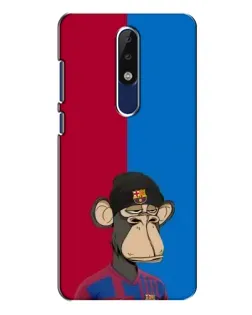 Чехол для Nokia 5.1 Plus (X5) с картинкой «Bored Ape — фанат Барсы»
