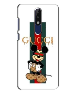Чохол для Nokia 5.1 Plus (X5) з картинкою «Міккі Маус Gucci — смуги»