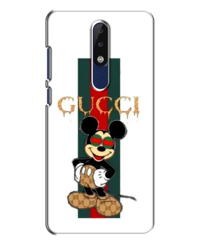 Чохол для Nokia 5.1 Plus (X5) з картинкою «Міккі Маус Gucci — смуги»