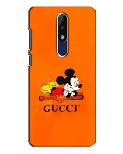 Чехол для Nokia 5.1 Plus (X5) с картинкой «Микки Маус Gucci — оранж»