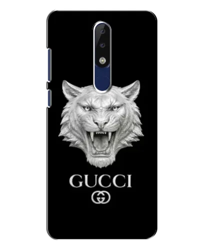 Чехол для Nokia 5.1 Plus (X5) с картинкой «Gucci — серебряный лев» Чехол для Nokia 5.1 Plus (X5) с картинкой «Gucci — серебряный лев»