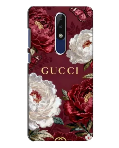 Чехол для Nokia 5.1 Plus (X5) с картинкой «Gucci — бордовые розы» Чехол для Nokia 5.1 Plus (X5) с картинкой «Gucci — бордовые розы»