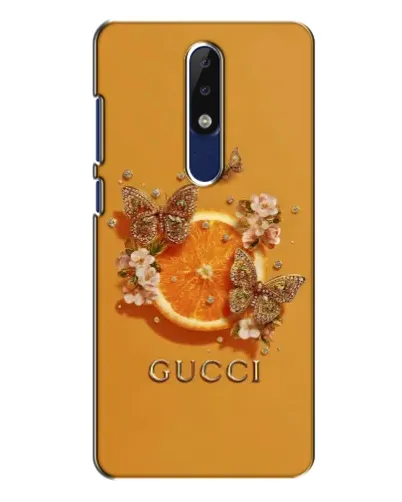 Чехол для Nokia 5.1 Plus (X5) с картинкой «Gucci — золотые бабочки» Чехол для Nokia 5.1 Plus (X5) с картинкой «Gucci — золотые бабочки»