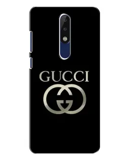 Чехол для Nokia 5.1 Plus (X5) с картинкой «Gucci — золото на черном»