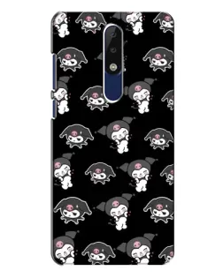 Чохол для Nokia 5.1 Plus (X5) з картинкою «Чорний паттерн Kuromi»