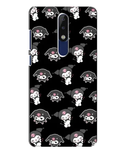 Чохол для Nokia 5.1 Plus (X5) з картинкою «Чорний паттерн Kuromi» Чохол для Nokia 5.1 Plus (X5) з картинкою «Чорний паттерн Kuromi»
