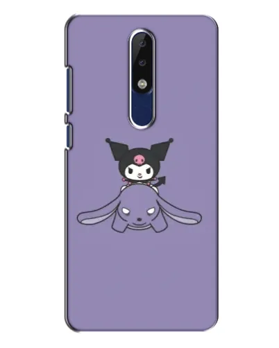 Чохол для Nokia 5.1 Plus (X5) з картинкою «Kuromi на ліловому фоні» Чохол для Nokia 5.1 Plus (X5) з картинкою «Kuromi на ліловому фоні»