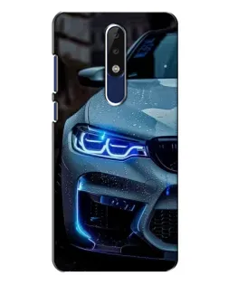 Чохол для Nokia 5.1 Plus (X5) з картинкою «Погляд BMW з синіми фарами»