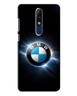 Чохол для Nokia 5.1 Plus (X5) з картинкою «BMW — неонове сяйво»