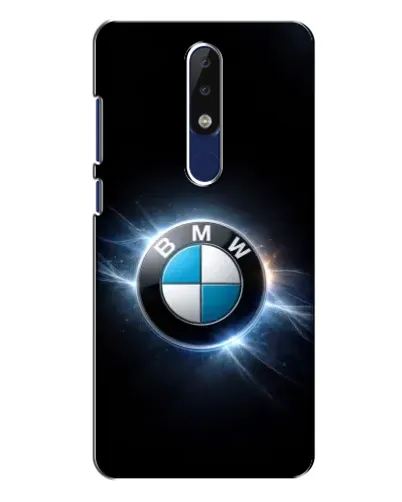 Чохол для Nokia 5.1 Plus (X5) з картинкою «BMW — неонове сяйво»
