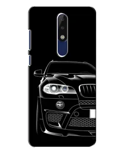 Чохол для Nokia 5.1 Plus (X5) з картинкою «Темний силует BMW»