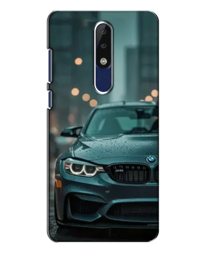 Чохол для Nokia 5.1 Plus (X5) з картинкою «BMW у вогнях міста»