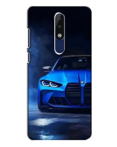 Чохол для Nokia 5.1 Plus (X5) з картинкою «Блакитна BMW M4»